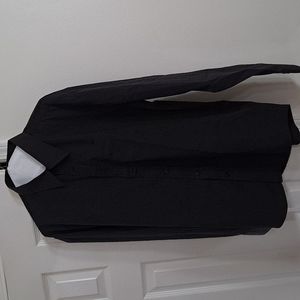 Men's long sleeve black dress shirt